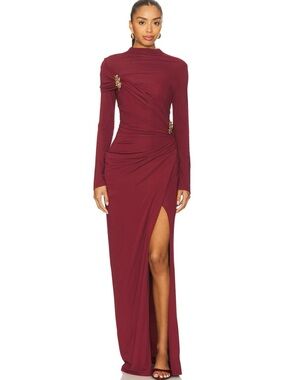 SIMKHAI ‘Izadora’ Burgundy Maxi Dress